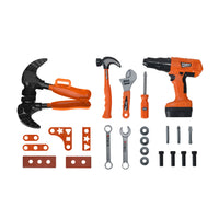 HKM-024915 Deluxe Plastic Carpenter Tool Play Set for Kids Ages 3 and Up