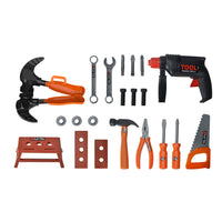 HKM-024915 Deluxe Plastic Carpenter Tool Play Set for Kids Ages 3 and Up