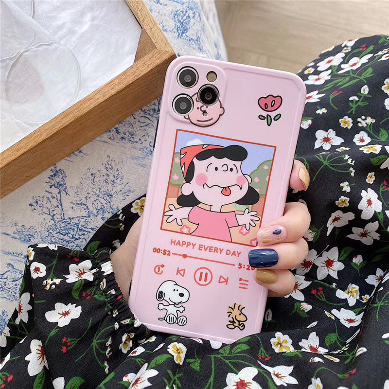 HKM-024915 Elegant Geometry TPU Back Cover Compatible with iPhone Models