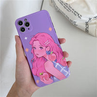 HKM-024915 Elegant Geometry TPU Back Cover Compatible with iPhone Models