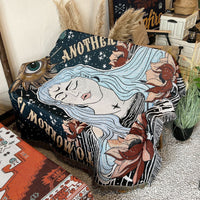 HKM-024979 Bohemian Cotton Camping Blanket, 130x160CM, All-Season Versatile Design
