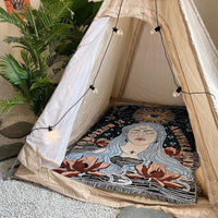 HKM-024979 Bohemian Cotton Camping Blanket, 130x160CM, All-Season Versatile Design