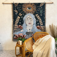 HKM-024979 Bohemian Cotton Camping Blanket, 130x160CM, All-Season Versatile Design