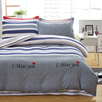 HKM-024979 Cotton Active Twill Bed Linen & Duvet Cover Set - Artistic Floral Designs, 4-Piece Collection