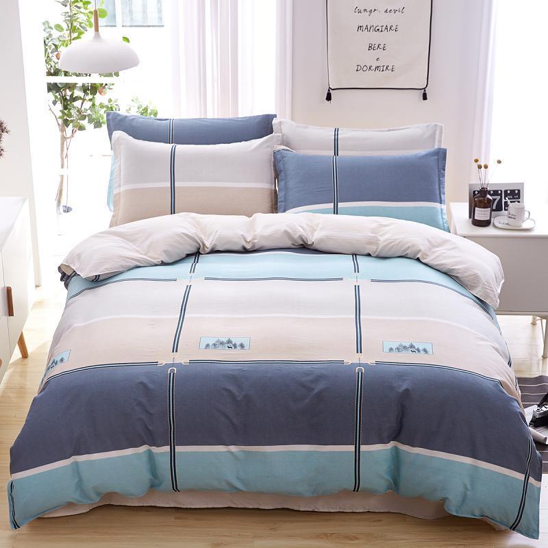 HKM-024979 Cotton Active Twill Bed Linen & Duvet Cover Set - Artistic Floral Designs, 4-Piece Collection