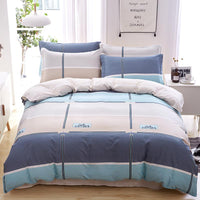 HKM-024979 Cotton Active Twill Bed Linen & Duvet Cover Set - Artistic Floral Designs, 4-Piece Collection