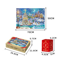 HKM-025235 Christmas Advent Calendar Puzzle Box – 1008 Pieces Educational Toy for Kids and Teens, 24-Day Countdown Gift