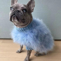 HKM-025235 Cozy Wool Blend Sweater for Dogs and Cats in Pink and Blue, Available in Sizes S to XL