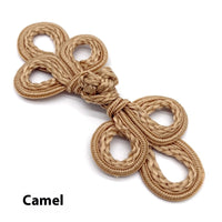 HKM-025491 Hand-Woven Retro Big Three-Leaf Eyed Button Accessories for Coats and Sweaters
