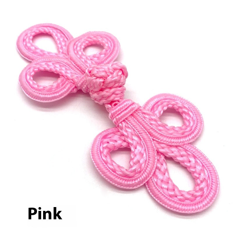 KTX-025491 Hand-Woven Retro Big Three-Leaf Eyed Button Accessories for Coats and Sweaters