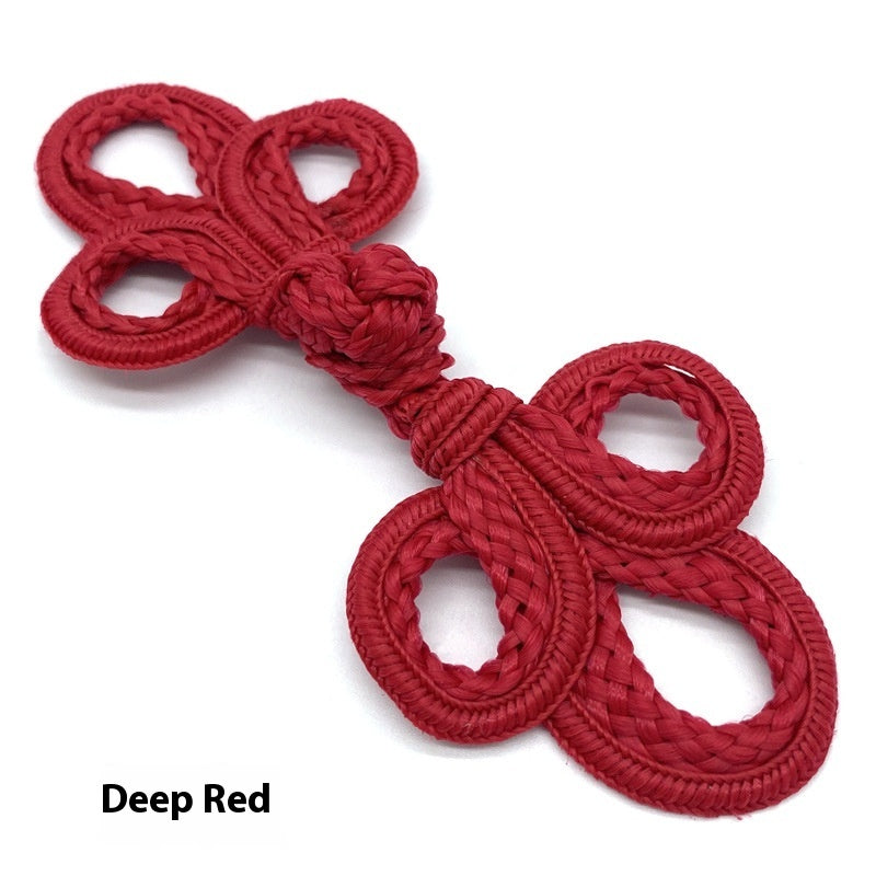 KTX-025491 Hand-Woven Retro Big Three-Leaf Eyed Button Accessories for Coats and Sweaters