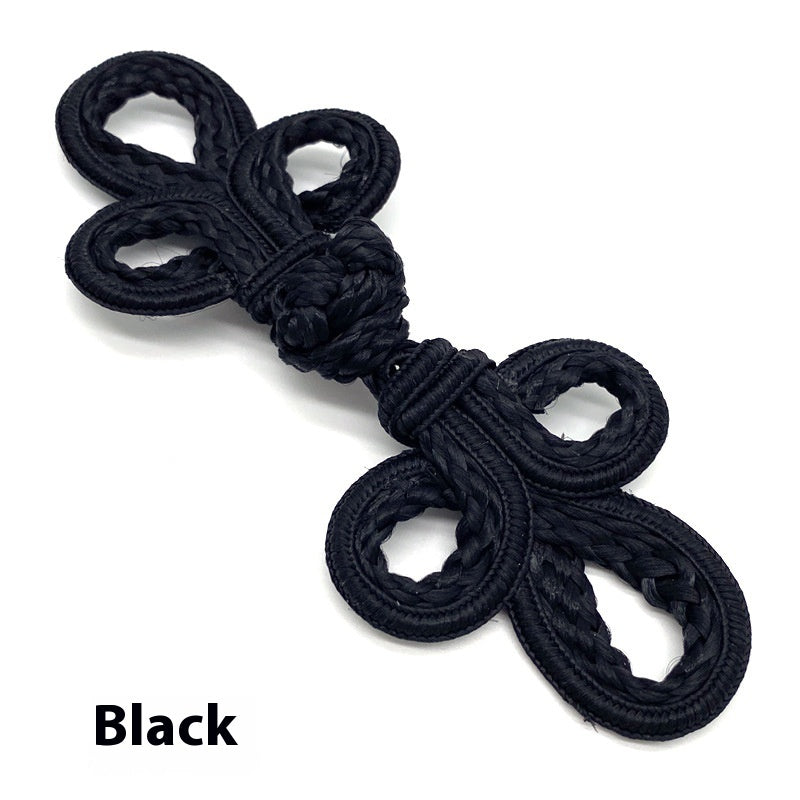 KTX-025491 Hand-Woven Retro Big Three-Leaf Eyed Button Accessories for Coats and Sweaters