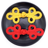 HKM-025491 Hand-Woven Retro Big Three-Leaf Eyed Button Accessories for Coats and Sweaters