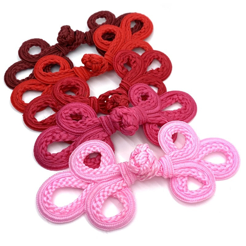 KTX-025491 Hand-Woven Retro Big Three-Leaf Eyed Button Accessories for Coats and Sweaters