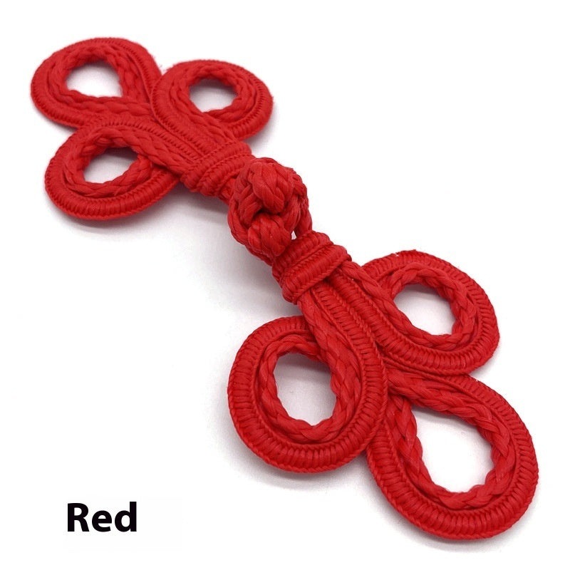 KTX-025491 Hand-Woven Retro Big Three-Leaf Eyed Button Accessories for Coats and Sweaters