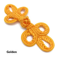HKM-025491 Hand-Woven Retro Big Three-Leaf Eyed Button Accessories for Coats and Sweaters