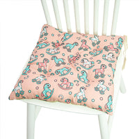 HKM-025619 Geometric Pattern Round Chair Cushion for Bay Windows, Cotton and Linen, 40x40 cm