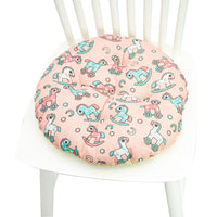 HKM-025619 Geometric Pattern Round Chair Cushion for Bay Windows, Cotton and Linen, 40x40 cm
