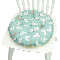 HKM-025619 Geometric Pattern Round Chair Cushion for Bay Windows, Cotton and Linen, 40x40 cm