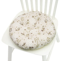 HKM-025619 Geometric Pattern Round Chair Cushion for Bay Windows, Cotton and Linen, 40x40 cm
