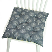HKM-025619 Geometric Pattern Round Chair Cushion for Bay Windows, Cotton and Linen, 40x40 cm