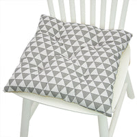 HKM-025619 Geometric Pattern Round Chair Cushion for Bay Windows, Cotton and Linen, 40x40 cm