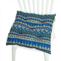 HKM-025619 Geometric Pattern Round Chair Cushion for Bay Windows, Cotton and Linen, 40x40 cm