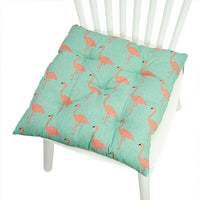 HKM-025619 Geometric Pattern Round Chair Cushion for Bay Windows, Cotton and Linen, 40x40 cm