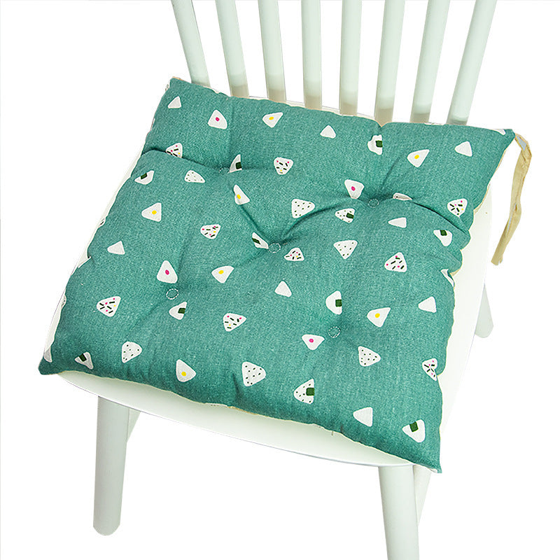 HKM-025619 Geometric Pattern Round Chair Cushion for Bay Windows, Cotton and Linen, 40x40 cm