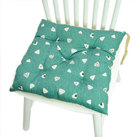 HKM-025619 Geometric Pattern Round Chair Cushion for Bay Windows, Cotton and Linen, 40x40 cm