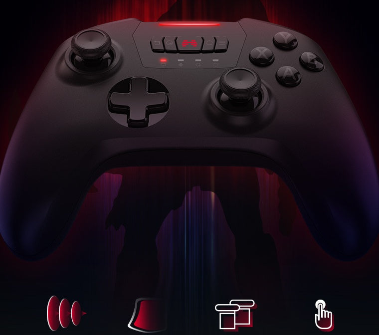 HKM-025683 Wireless USB Gamepad with Vibration for Computer and Game Consoles - White/Black