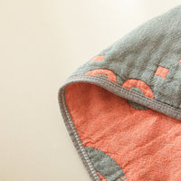 HKM-025811 Cotton Six-Layer Gauze Blanket with Geometric Pattern – Multiple Sizes Available