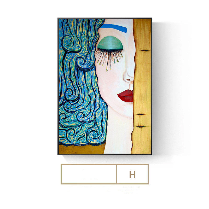 HKM-025811 Elegant English Alphabet Mural for Modern Dining and Living Spaces with Framed Canvas Art
