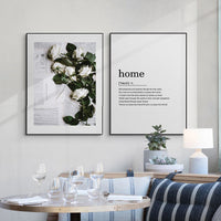 HKM-025811 Elegant English Alphabet Mural for Modern Dining and Living Spaces with Framed Canvas Art