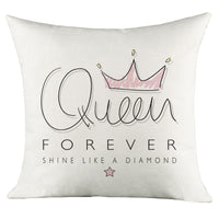 HKM-025875 Character Language Digital Print Linen Cushion Cover - 45x45cm