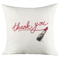 HKM-025875 Character Language Digital Print Linen Cushion Cover - 45x45cm
