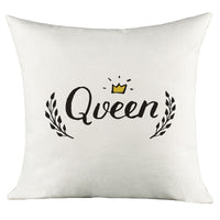 HKM-025875 Character Language Digital Print Linen Cushion Cover - 45x45cm