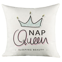 HKM-025875 Character Language Digital Print Linen Cushion Cover - 45x45cm