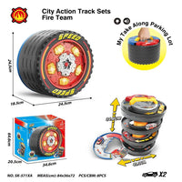 HKM-026067 Creative Parking Lot Toy Set with Diecast Cars and Light Music for Children