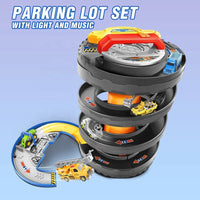 HKM-026067 Creative Parking Lot Toy Set with Diecast Cars and Light Music for Children