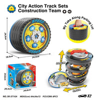 HKM-026067 Creative Parking Lot Toy Set with Diecast Cars and Light Music for Children