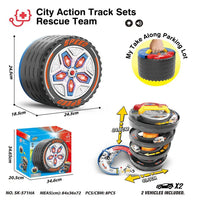 HKM-026067 Creative Parking Lot Toy Set with Diecast Cars and Light Music for Children