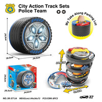 HKM-026067 Creative Parking Lot Toy Set with Diecast Cars and Light Music for Children