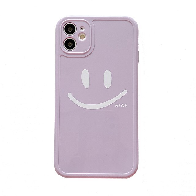 HKM-026067 Smiley Design TPU Phone Case for iPhone 12, 11, X, XS, XR, 8, 7 Series