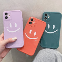 HKM-026067 Smiley Design TPU Phone Case for iPhone 12, 11, X, XS, XR, 8, 7 Series