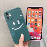 HKM-026067 Smiley Design TPU Phone Case for iPhone 12, 11, X, XS, XR, 8, 7 Series