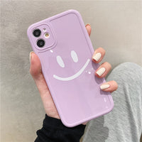 HKM-026067 Smiley Design TPU Phone Case for iPhone 12, 11, X, XS, XR, 8, 7 Series