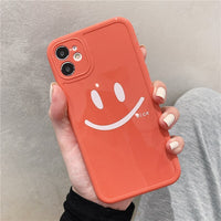 HKM-026067 Smiley Design TPU Phone Case for iPhone 12, 11, X, XS, XR, 8, 7 Series