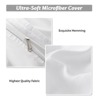 HKM-026131 Rainbow Glitter Ombre Duvet Cover Set - 3 Piece Soft Microfiber Bedding with 2 Pastel Pillow Shams