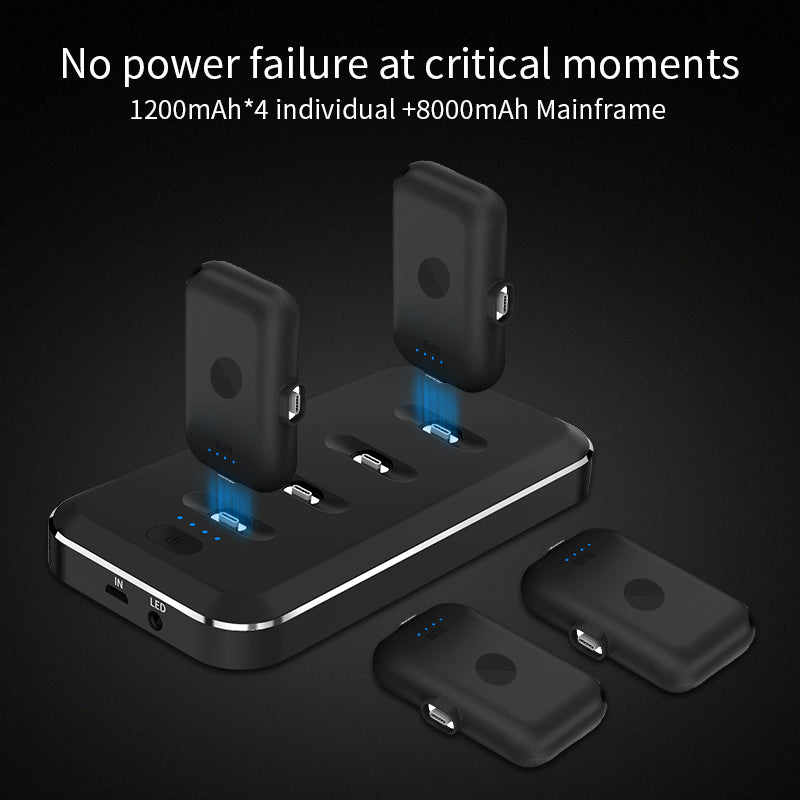 HKM-026195 Magnetic Charging Mini Capsule Power Bank with LED Flashlight - 8000mAh Capacity